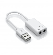 Аудио-адаптер | с USB на 2 × 3.5 мм | Внешняя звуковая карта
